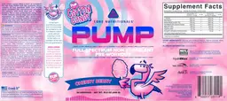 Label for PUMP Fun Sweets Cotton Candy Cherry Berry