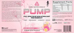 Label for PUMP Pink Lemonade