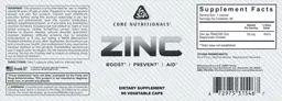 Label for Zinc