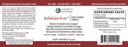 Label for kollaGen II-XS Collagen Type II