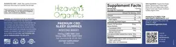 Label for Premium CBD Sleep Gummies Bedtime Berry 900 mg