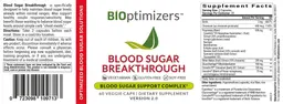 Label for Blood Sugar Breakthrough