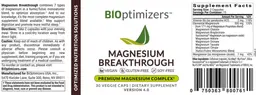 Label for Magnesium Breakthrough
