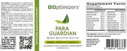 Label for Para Guardian