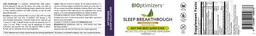 Label for Sleep Breakthrough Tropical Dreams