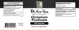 Label for Chromium Picolinate