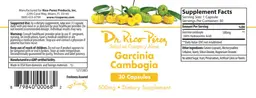Label for Garcinia Cambogia 500 mg