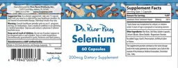 Label for Selenium 200 mcg
