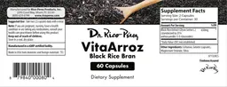 Label for VitaArroz Black Rice Bran