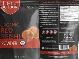 Label for Organic Red Reishi Powder