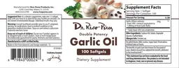 Label for Double Potency Garlic Oil