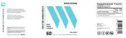 Label for Creatine Monohydrate Unflavored