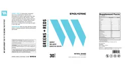 Label for Greens + Reds Natural Orange