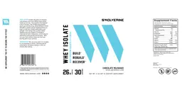 Label for Whey Isolate Chocolate Milkshake