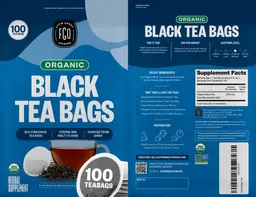 Label for Organic Black Tea Bags