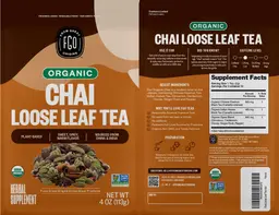 Label for Organic Chai Loose Leaf Tea