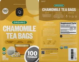 Label for Organic Chamomile Tea Bags