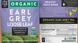 Label for Organic Earl Grey Loose Leaf