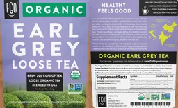 Label for Organic Earl Grey Loose Leaf
