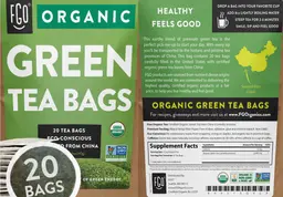 Label for Organic Green Tea Bags