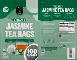 Label for Organic Jasmine Tea Bags