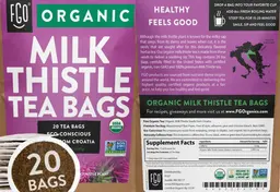 Label for Organic Milk Thistle Tea Bags