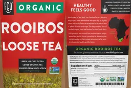 Label for Organic Rooibos Loose Tea