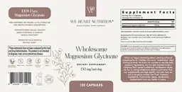 Label for Wholesome Magnesium Glycinate 150 mg