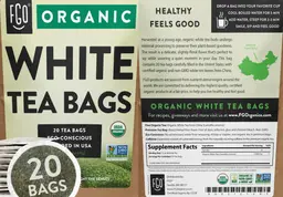Label for Organic White Tea Bags