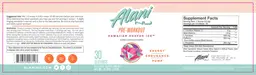 Label for Pre-Workout Hawaiian Shaved Ice