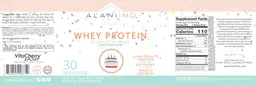 Label for Whey Protein Confetti Cake