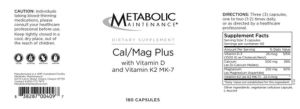 Cal/Mag Plus with Vitamin D and Vitamin 