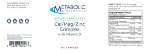Cal/Mag/Zinc Complex with Vitamin D