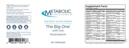 Label for The Big One with Iron