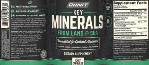 Key Minerals from Land & Sea