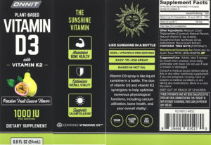 Vitamin D3 1000 IU with Vitamin K2 Passi