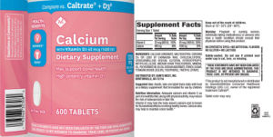 Calcium with Vitamin D3 40 mcg (1600 IU)