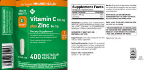 Vitamin C 500 mg plus Zinc 14 mg