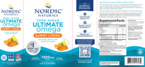 Zero Sugar Ultimate Omega Gummy Chews Tr