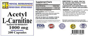 Acetyl L-Carnitine 1000 mg