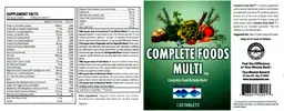 Label for Complete Foods Multi
