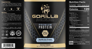 Gorilla Mode Premium Protein Vanilla Ice