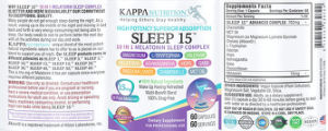 Sleep 15 10 in 1 Melatonin Sleep Complex