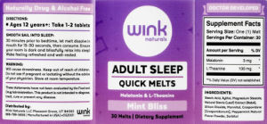 Adult Sleep Quick Melts Mint Bliss