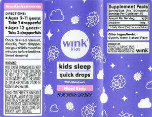 Kids Sleep Quick Drops Mixed Berry