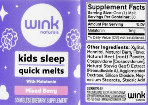 Kids Sleep Quick Melts Mixed Berry
