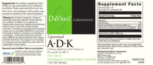 Liposomal A-D-K Mint Flavor