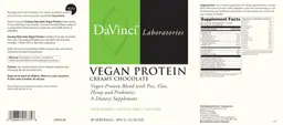 Label for Vegan Protein Creamy Chocolate