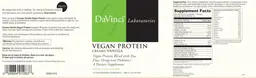 Label for Vegan Protein Creamy Vanilla