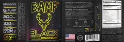 Label for BAMF Black Candy Shop